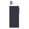 Arezzo 500 Matt Blue Floor Standing Vanity Unit with Matt Black Handles  Newest Large Image
