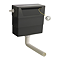 Arezzo 500 Matt Blue WC Unit with Cistern, Brushed Brass Flush + Modern Pan