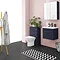 Arezzo 500 Matt Blue WC Unit with Cistern + Modern Pan  Newest Large Image