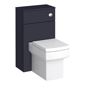 Arezzo 500 Matt Blue WC Unit with Cistern + Square Pan Large Image