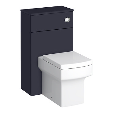 Arezzo 500 Matt Blue WC Unit with Cistern + Square Pan  Feature Large Image