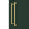Arezzo 500 Matt Dark Green Floor Standing Vanity Unit with Brushed Brass Handles