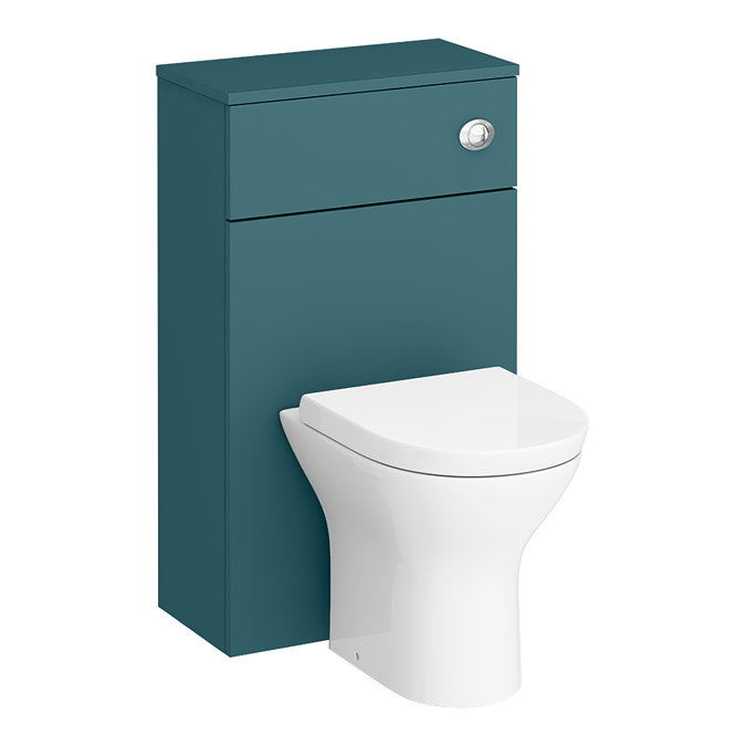 Arezzo 500 Matt Green WC Unit with Cistern + Modern Pan Large Image