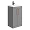 Arezzo 500 Matt Grey Floor Standing Vanity Unit with Rose Gold Handles Large Image