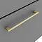 Arezzo 500 Matt Grey Wall Hung 1-Drawer Vanity Unit with Brushed Brass Handle Feature Large Image