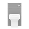 Arezzo 500 Matt Grey WC Unit with Cistern + Square Pan  Standard Large Image