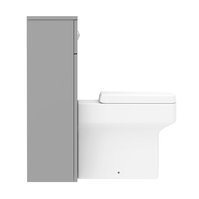 Arezzo 500 Matt Grey WC Unit with Cistern + Square Pan  In Bathroom Large Image