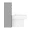 Arezzo 500 Matt Grey WC Unit with Cistern + Square Pan  In Bathroom Large Image