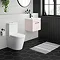 Arezzo Wall Hung Vanity Unit - Matt Pink - 500mm with Matt Black Handle  Standard Large Image