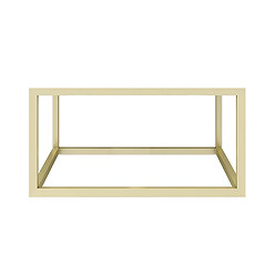 Arezzo 500mm Brushed Brass Wall Mounted Steel Frame