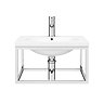 Arezzo 500 Wall Hung Basin with Chrome Towel Rail Frame  In Bathroom Large Image