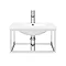 Arezzo 500 Wall Hung Basin with Chrome Towel Rail Frame In Bathroom Large Image