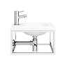 Arezzo 500 Wall Hung Basin with Chrome Towel Rail Frame  additional Large Image