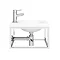 Arezzo 500 Wall Hung Basin with Chrome Towel Rail Frame  additional Large Image