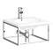 Arezzo 500 Wall Hung Basin with Chrome Towel Rail Frame Large Image