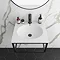 Arezzo 500 Wall Hung Basin with Matt Black Towel Rail Frame  Newest Large Image