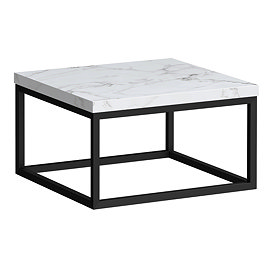 Arezzo 500 White Marble Effect Worktop with Matt Black Towel Rail Frame Large Image