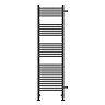 Arezzo 500 x 1800mm Floor Standing Space-Saving Heated Towel Rail – Matt Black