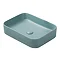 Arezzo 500 x 370mm Curved Rectangular Counter Top Basin - Matt Green Profile Large Image