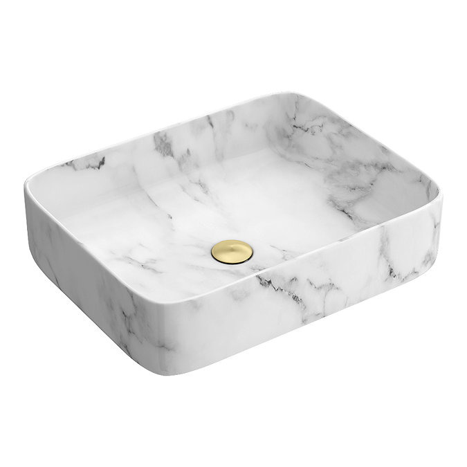 Arezzo 500 x 390mm Curved Rectangular Counter Top Basin - Gloss White ...