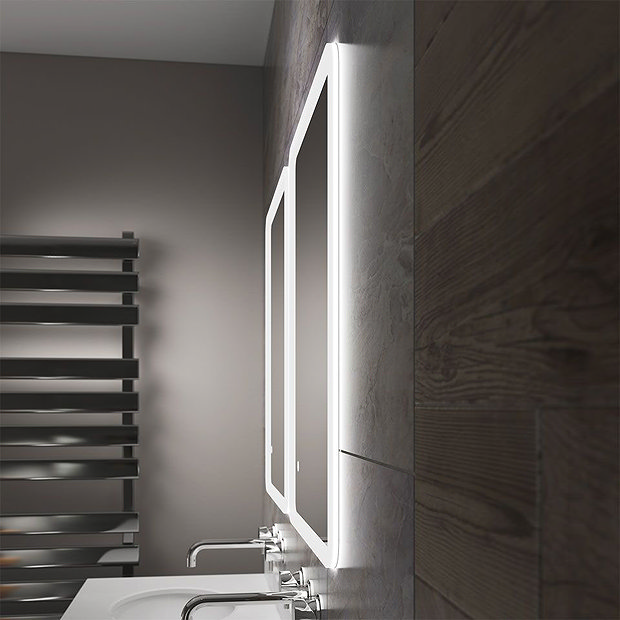 Arezzo 500 x 390mm Ultra Slim LED Illuminated Bathroom Mirror with Anti-Fog