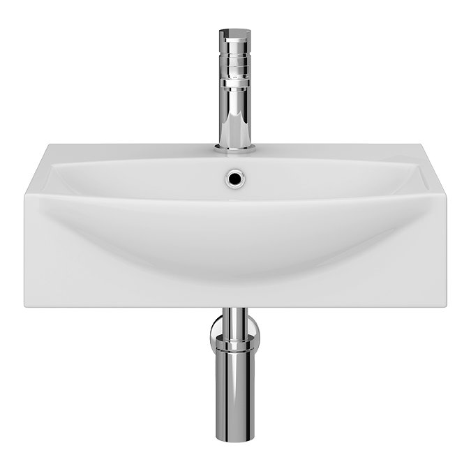 Arezzo 500 x 400mm Modern Wall Mounted or Countertop Basin - 1 Tap Hole