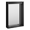 Arezzo 500 x 700 Matt Black LED Mirror with Motion Sensor, Wireless Mobile Charger, Toothbrush Charger and Anti-Fog