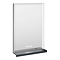 Arezzo 500 x 700 Silver LED Mirror with Wireless Charging Shelf, Anti-Fog, Touch Sensor and Time Display