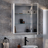 Arezzo 500x700mm LED Illuminated Mirror Cabinet incl. Anti-Fog, Dimmer, Touch Sensor and Shaver Socket