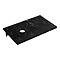 Arezzo 500mm Black Carrara Marble Floating Shelf with Round Matt Black Basin