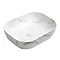 Arezzo 505 x 405mm Curved Rectangular Counter Top Basin - Matt White Marble Effect Large Image