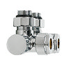 Arezzo 50mm H-Block Angled Manual Radiator Valve Chrome
