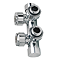 Arezzo 50mm H-Block Angled Manual Radiator Valve Chrome