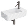 Arezzo Groove Wall Hung Basin 550 x 295mm - 1 Tap Hole
