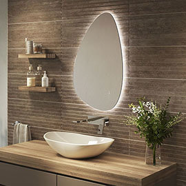Arezzo 550 x 800mm Teardrop LED Backlit Bathroom Mirror with Anti-Fog Medium Image