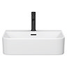 Arezzo 565mm Curved Semi-Recessed Basin - Gloss White