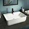 Arezzo 565mm Curved Semi-Recessed Basin - Gloss White Large Image