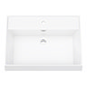 Arezzo 600 Chrome Framed Washstand with Gloss White Open Shelf and Basin