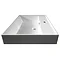 Arezzo 600 Concrete-Effect Matt Black Framed 2 Drawer Vanity Unit with Countertop Basin Feature Lar
