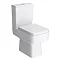 Arezzo 600 Gloss White Matt Black Framed Vanity Unit + Square Toilet  In Bathroom Large Image