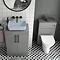 Arezzo 600 Grey Floor Standing Unit with Blue Rectangular Counter Top Basin + Toilet Pack Large Imag