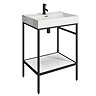 Arezzo 600 Matt Black Framed Washstand with Toilet  Profile Large Image