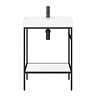 Arezzo 600 Matt Black Framed Washstand with Toilet  additional Large Image