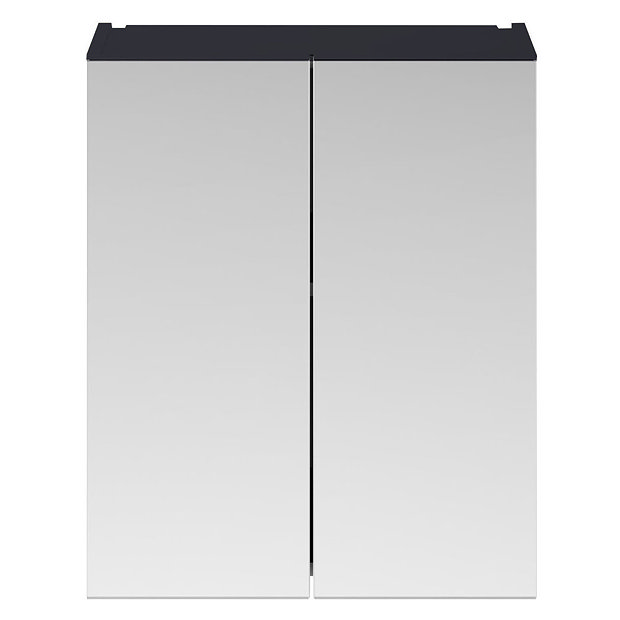 Arezzo 600 Matt Blue 2-Door Mirror Cabinet  Profile Large Image