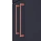 Arezzo 600 Matt Blue Floor Standing Vanity Unit with Worktop + Rose Gold Handles Profile Large Imag