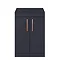 Arezzo 600 Matt Blue Floor Standing Vanity Unit with Worktop + Rose Gold Handles Feature Large Imag