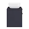 Arezzo Wall Hung Countertop Basin Unit - Blue with Black Handle - 600mm inc. Basin additional Large Image