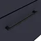 Arezzo 600 Matt Blue Wall Hung Vanity Unit with Worktop + Matt Black Handle Profile Large Image