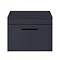Arezzo 600 Matt Blue Wall Hung Vanity Unit with Worktop + Matt Black Handle Feature Large Image