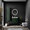 Arezzo 600 Matt Dark Green Wall Hung 2-Drawers Vanity Unit with Brushed Brass Handles